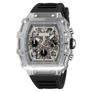 Activa Fury X Invicta Men's Watch w/ Skeleton Dial - 44.3mm, Black & Transparent